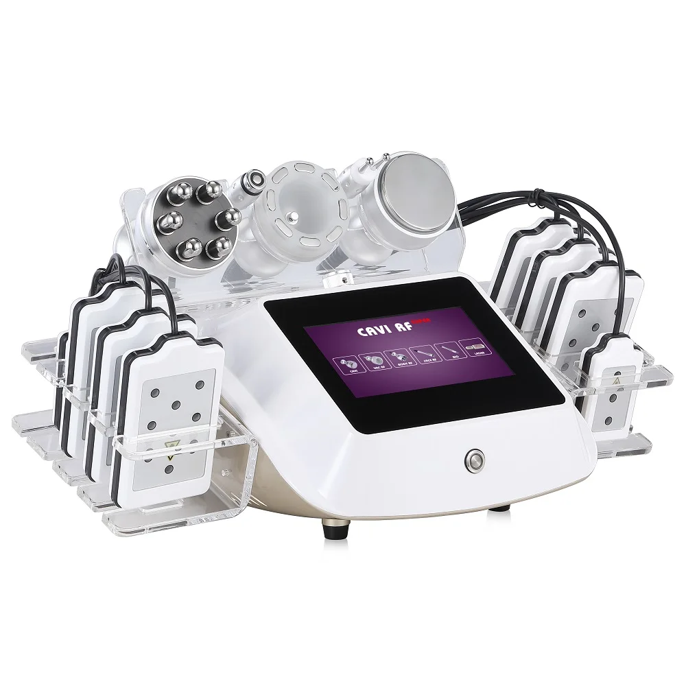 Lipo Laser 6 in 1 Lipolaser / Vacuum Cavitation Rf Lipolaser Slimming Machine/ Best Lipo Laser Machine for Sale