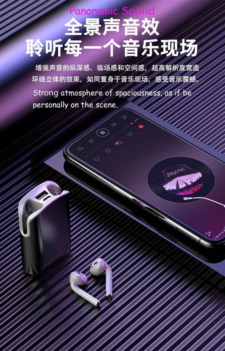 FOR AIRPODS 5000mah high quality bluetooth wireless earphone earbuds with power bank - ANKUX.COM