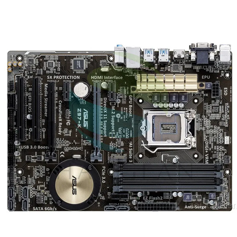 Z97-K Desktop Motherboard LGA 1150, DDR3 32GB, Used ATX Mainboard