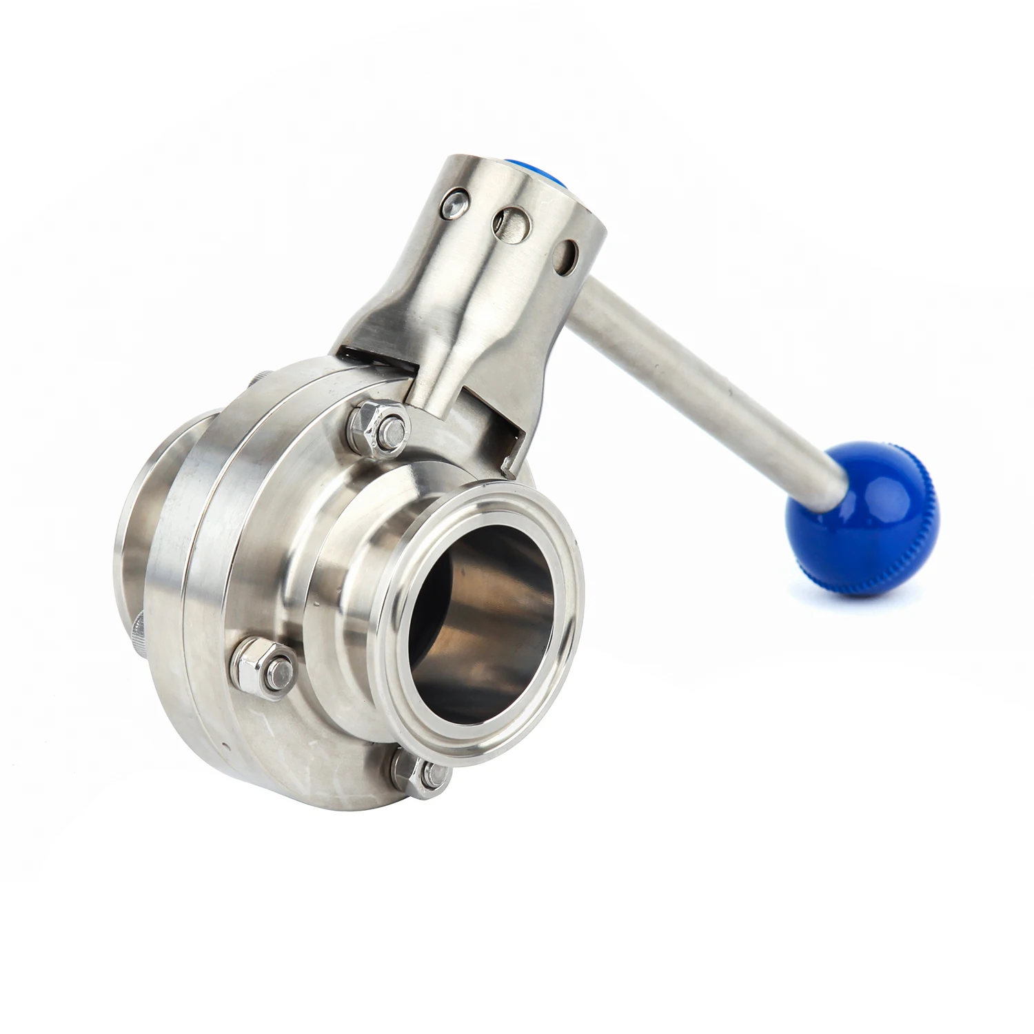 
ISO DIN IDF SS304 316 Tri clamp Butterfly Valve 