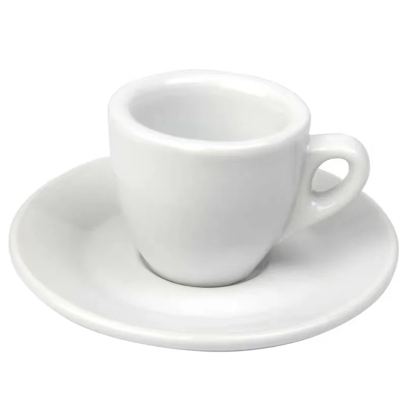 Ceramic Smart Drinkware Mini Coffee Cup Set Gift Box with Saucer White Mugs Modern Coffee Drinking Ceramic factory