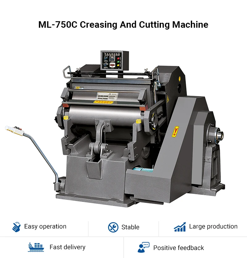 ML750 Manual Creasing Paper Die Cutting Machine 26 Strokes/Min
