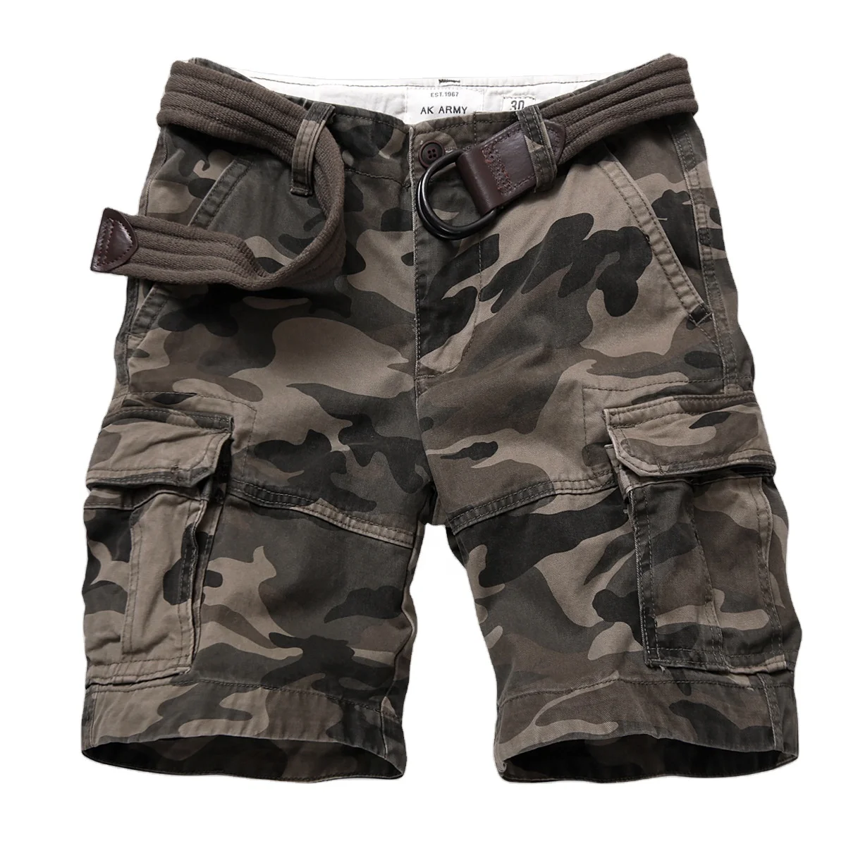 Custom Khaki Cotton Casual Print Cargo Men's Shorts - Buy Custom Men's ...