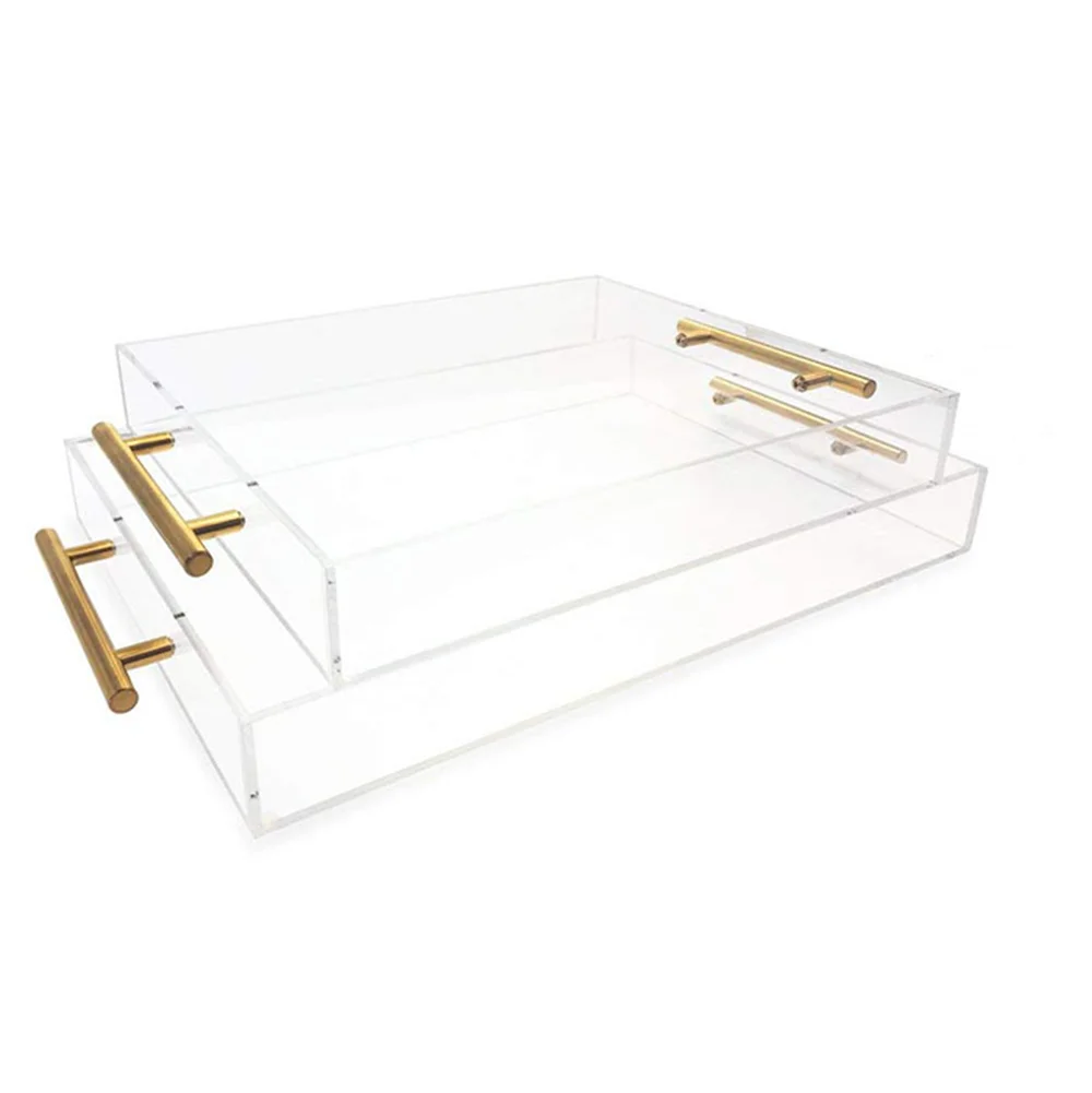 Acrylic Tray With Paper Insert Acrylic Serving Tray For Jewelry Decor