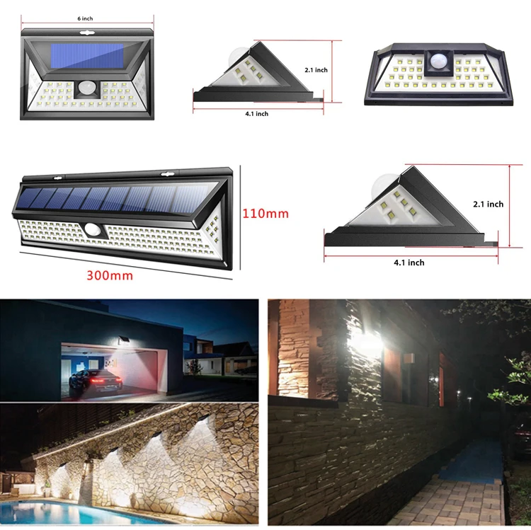 solar motion sensor wall light
