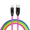 2019 new USB cable product gradient data line rainbow charging line mobile phone charging line 2.4A for iPhone Android type-c