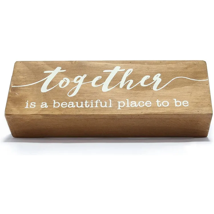 Customized letters solid wood sign wooden box sign for home