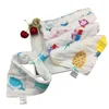 Adjustable Custom 6-layer bubble Environmental Washable Cotton Teething Baby Bandana Drool Bibs