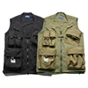 factory manufacture OEM unisex style muli pocket utility vest in black army green