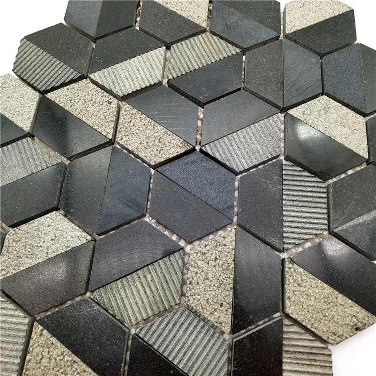 Latest Designs Best Price Hexagon Natural Marble Black Mosaic Kitchen black highlighter tiles for kitchen
