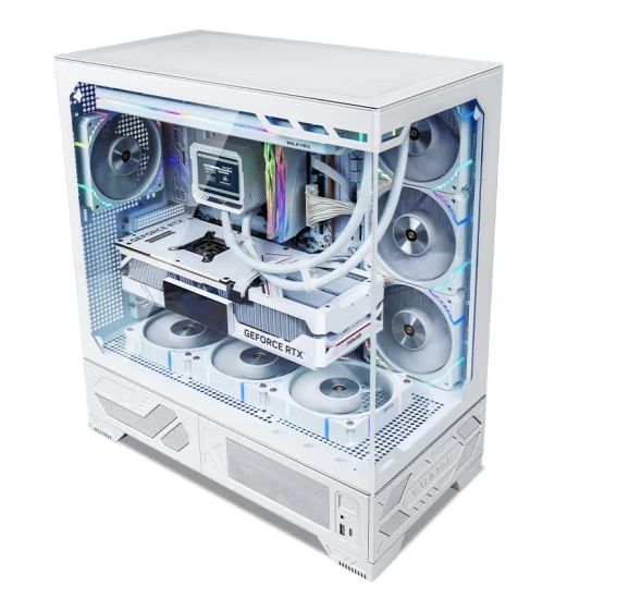 Valkyrie VK03 White Aluminum Mid Tower Gaming PC Case with 360 Valkyrie VK03 White Aluminum Mid Tower Gaming PC Case with 360