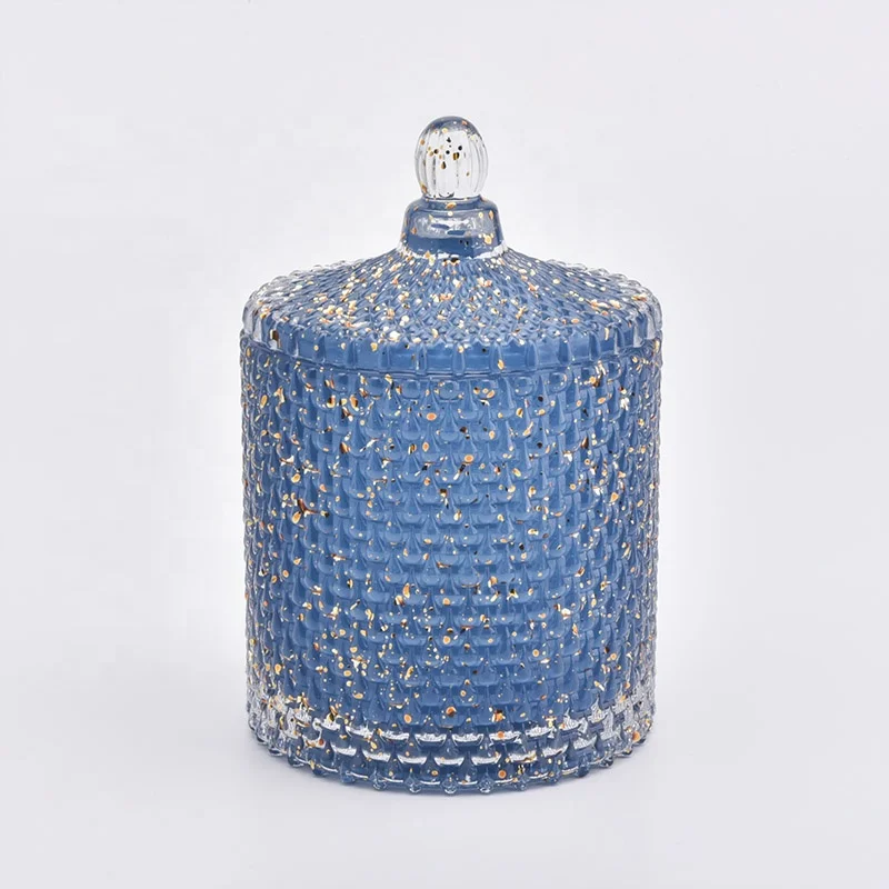 Vintage tealight scented Glass Candle holder with lids wedding decoration