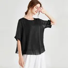 Summer new loose plus size fashion short sleeve t-shirt 2020 silk womens tops blouses