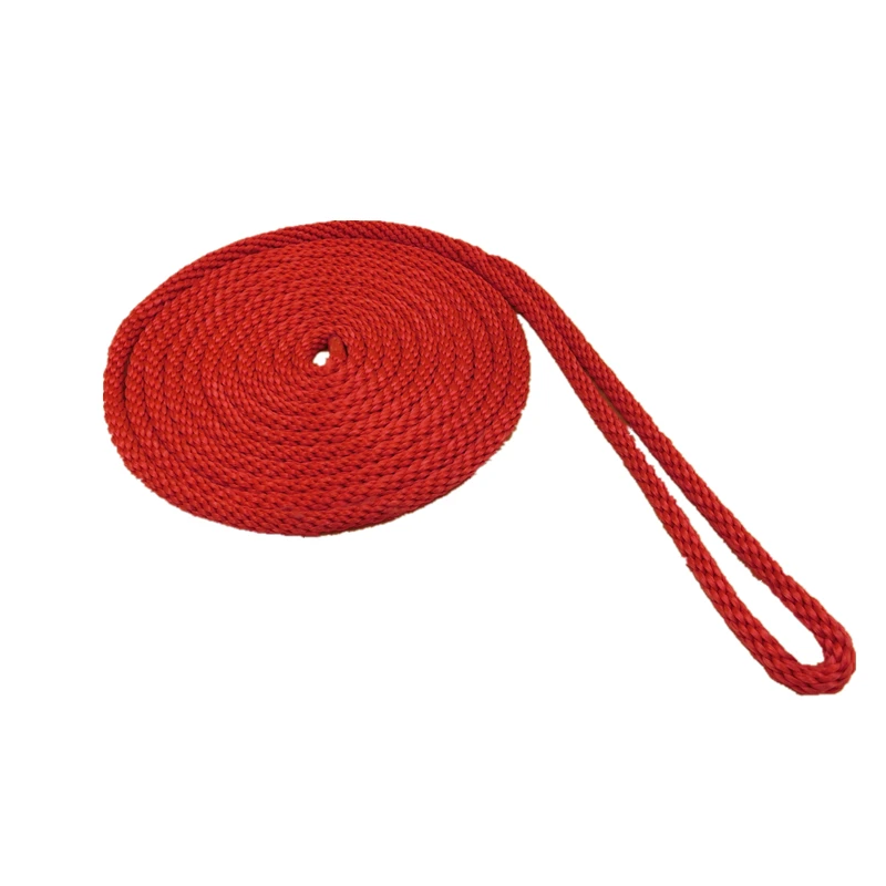 UV Resistance Polyester Dock Line Solid Braided Boat Accessories Mooring Rope