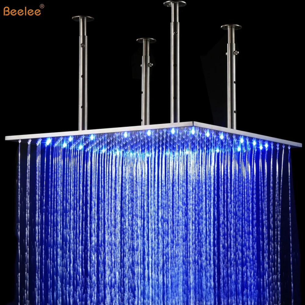 Beelee Big Ceiling Mounted Bathroom Shower Stainless Steel Rainfall Led Rain Shower Head Buy Led Rain Shower Bathroom Shower Stainless Steel Big Rain Shower Head Product On Alibaba Com