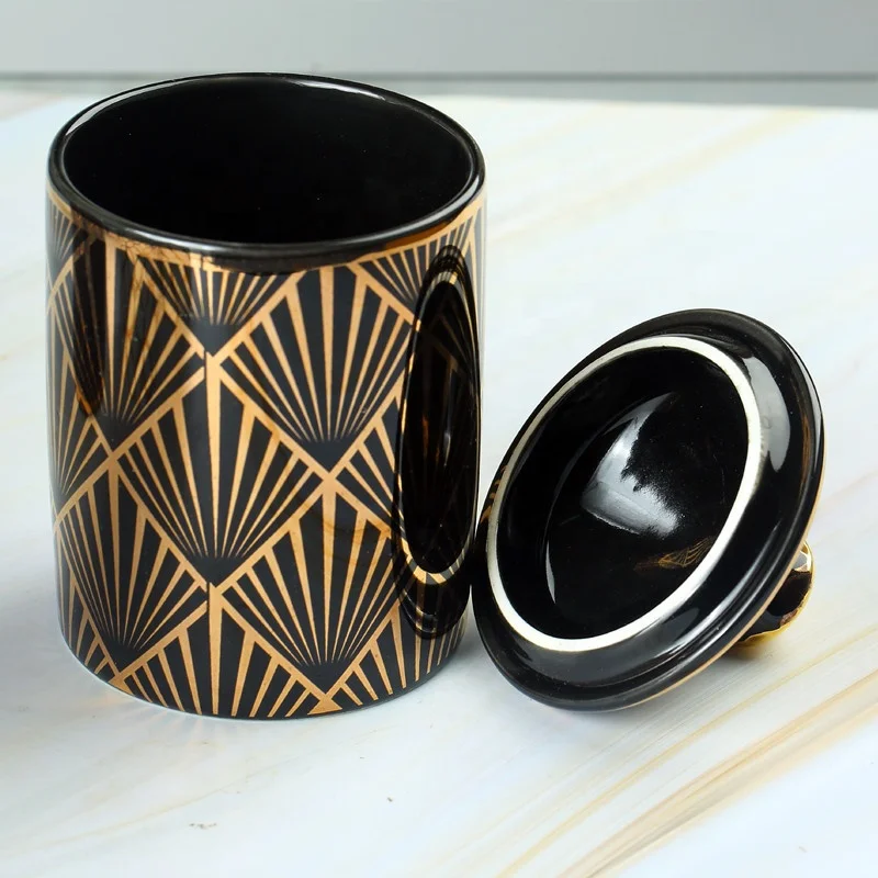 Custom Nordic Cylinder Luxury Ceramic Candle Vessel White Round Candle