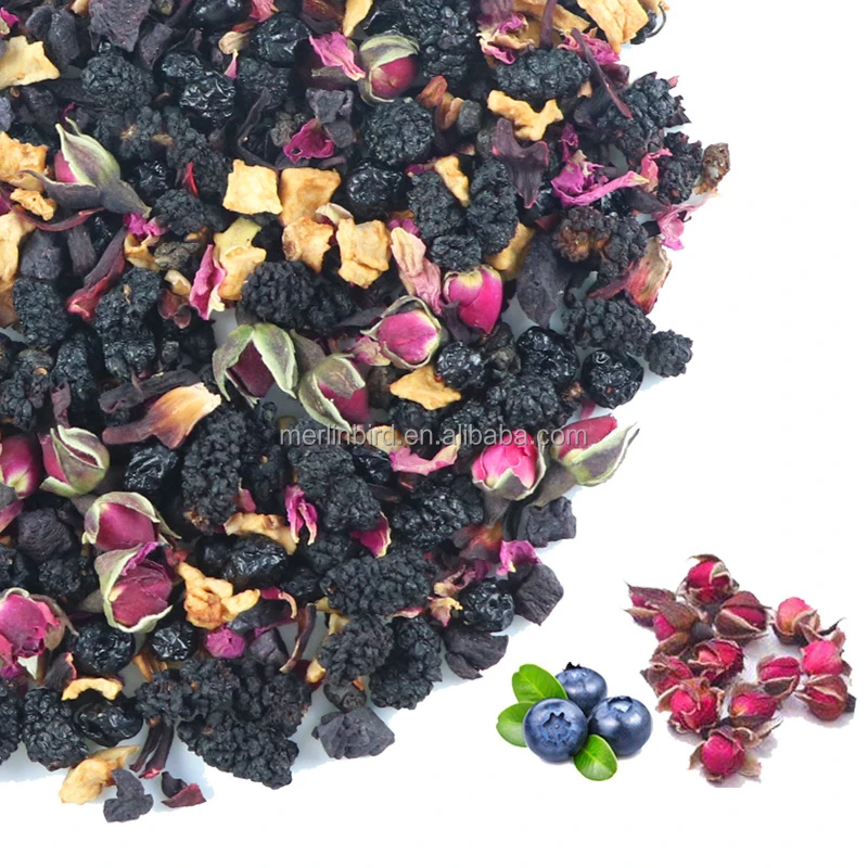 Wholesale Fresh Dried Rose Blueberry Fruit Tea Herbal Tea Flavored Tea