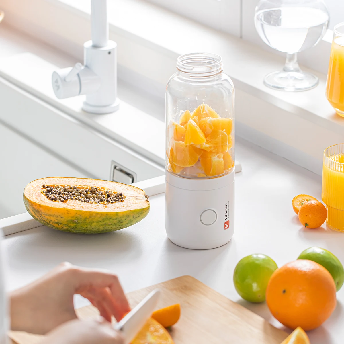 Vitamer Portable Ice Usb Blender Rechargeable Automatic Vegetables Cup