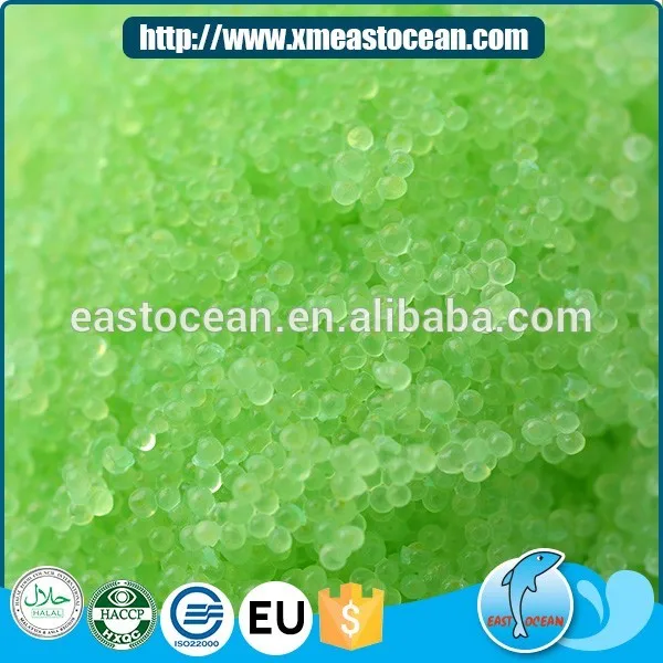 Wholesale Japanese sushi capelin roe frozen green seasoned masago