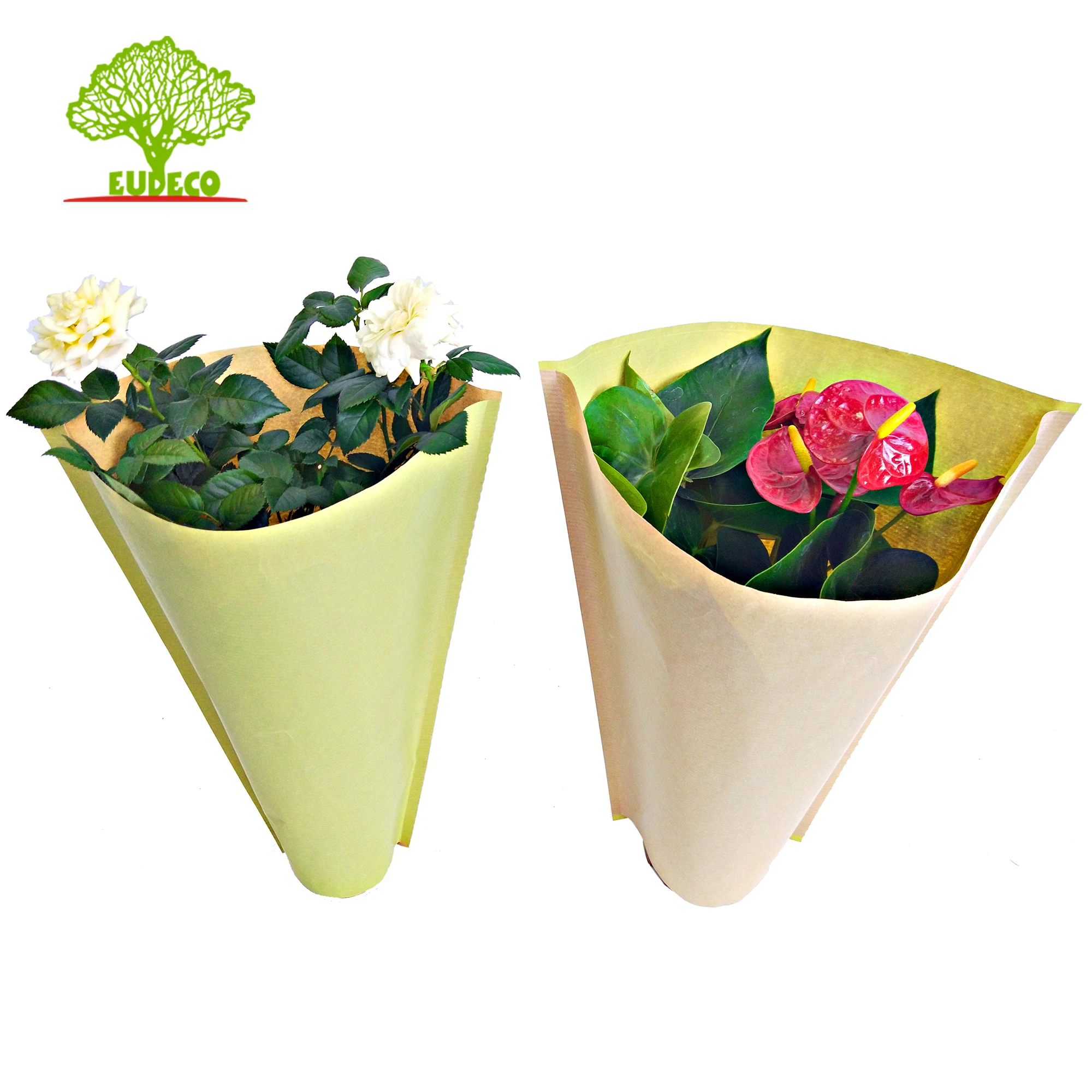 Wholesale Customize Ecofriendly Kraft Paper Packaging Cut Flower