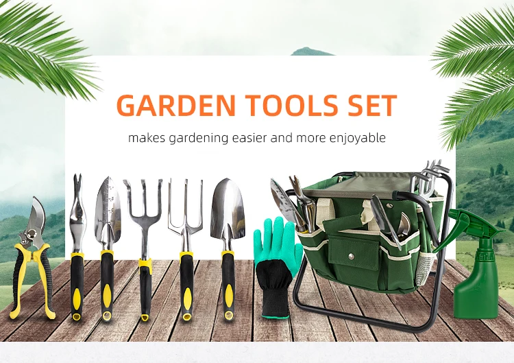 Wholesale 6/9/12 Piece Stainless Steel Heavy Duty Garden Tools Set