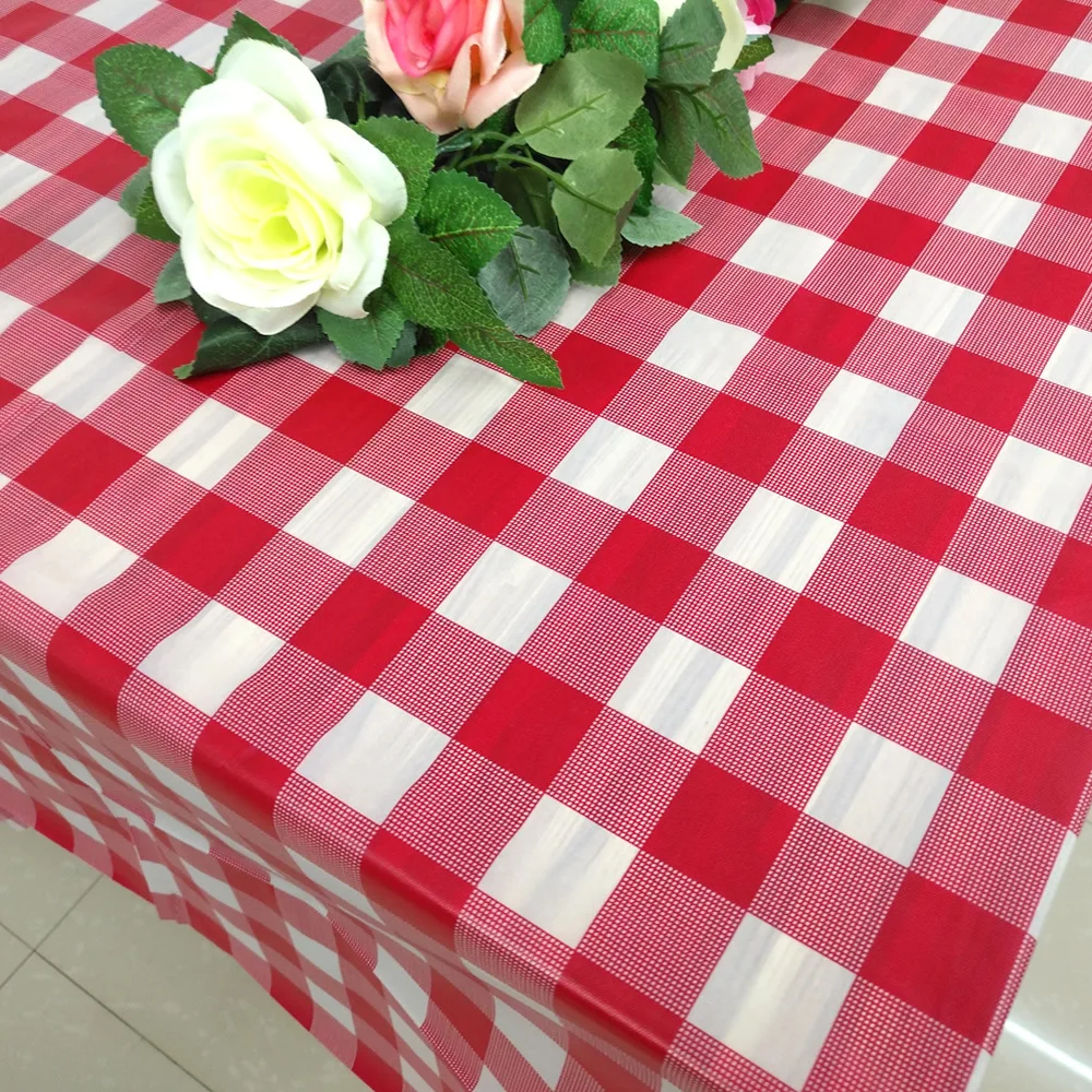 Disposable Thickened Table Cover Checkered Waterproof Tablecloth