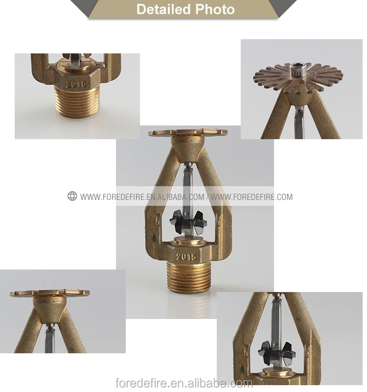 Forede Upright Fusible Alloy Esfr Fire Sprinkler Head Price For Fire