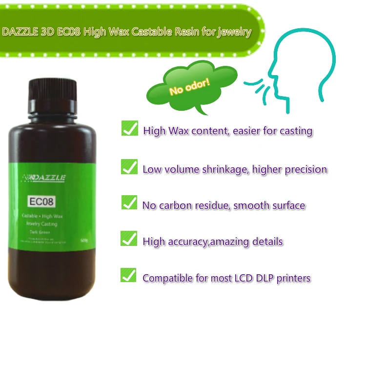 Cheap Casting Resin High Wax Castable Jewelry Resin 3d Printing Photosensitive Uv Curing Resin