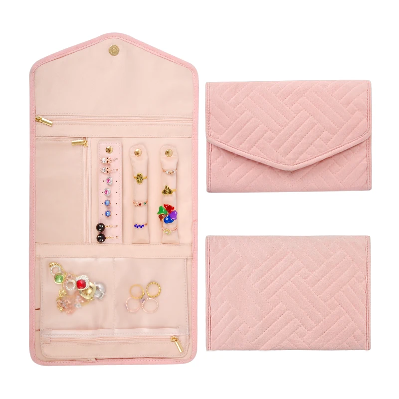 Ycw Women Travel Bags Double Layer Jewelry Holder Necklace Bracelet