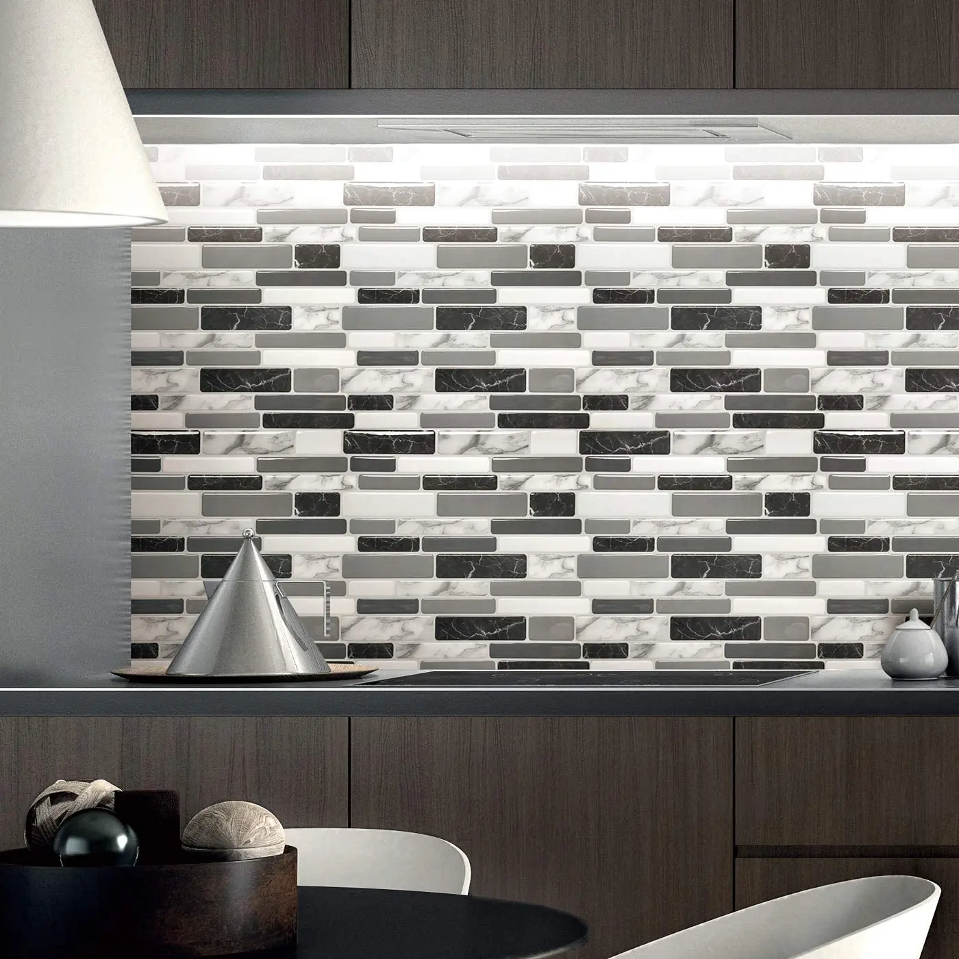 2020 Hot Sale Peel And Stick Backsplash Wall Tile 3d Brick Wallpaper For Bathroom Decoration