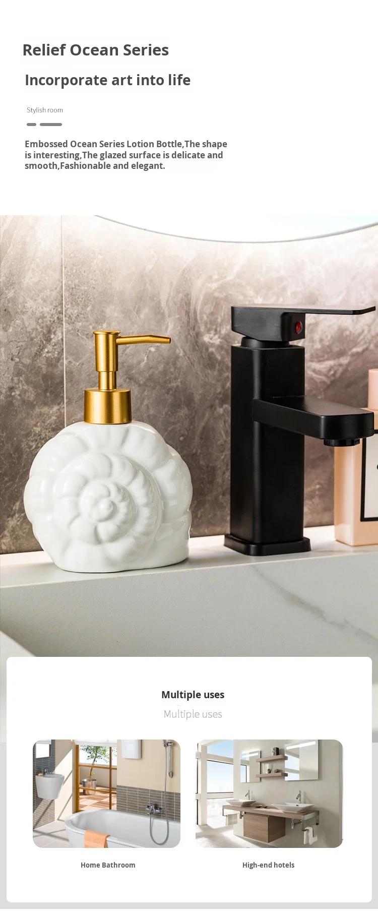 زجاجة سيراميك حمام بمضخة ضغط محمولة بحجم مناسب للسفر لشامبو رحلات العمل 10 H4b2621530fd3457ab1134e2b299e3b77V