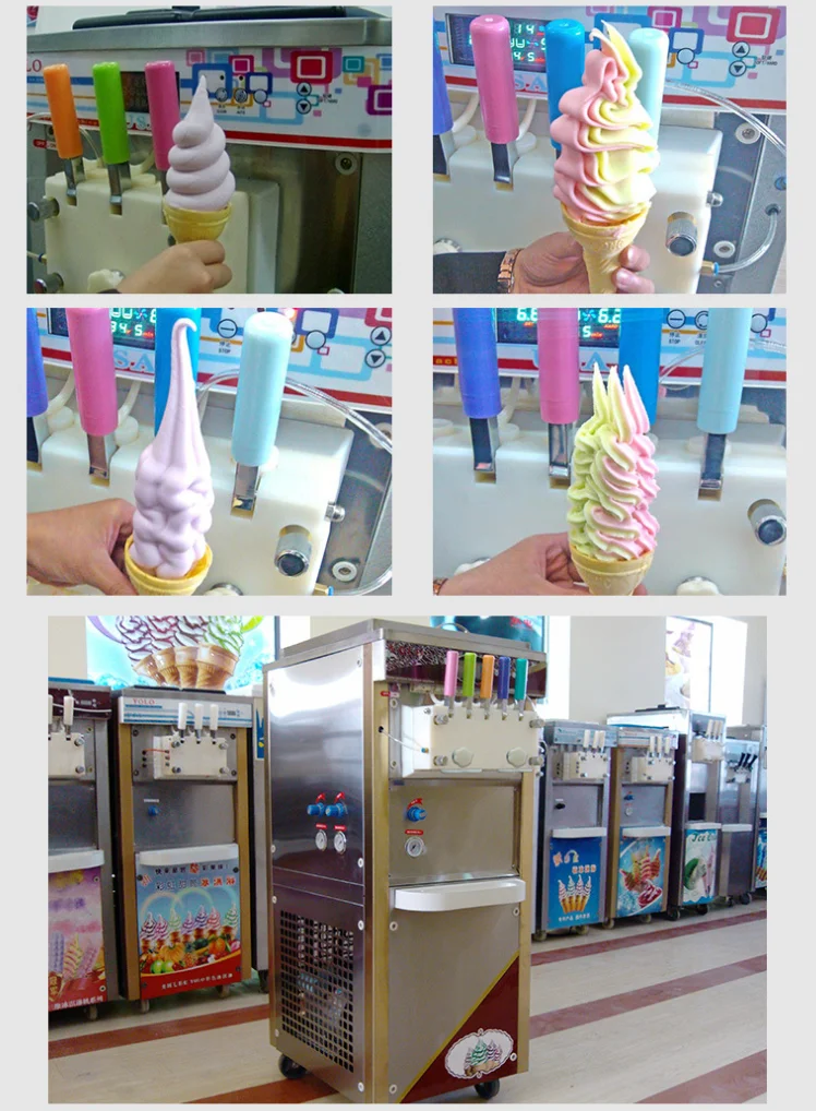 Cheap 5 Flavor Soft Ice Cream Making Machine In Uae Can Add Rainbow