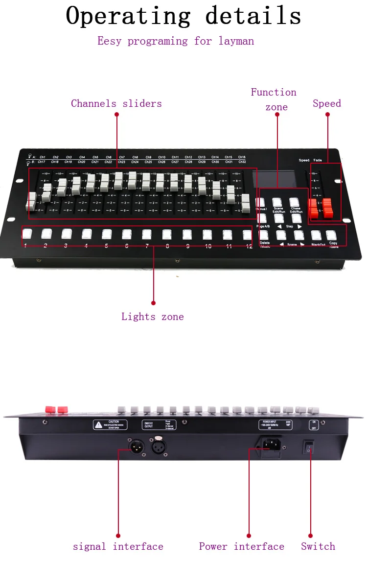 Stage DJ Light 384 Channel Dmx512 controller