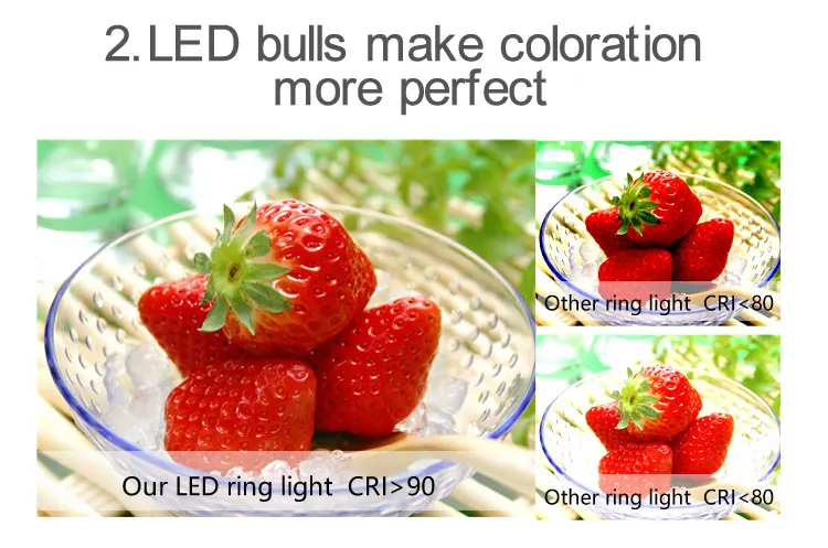 Anillo de luz LED de 14 pulgadas con trípode reflejado, bicolor, 3000k-6500k, digitek