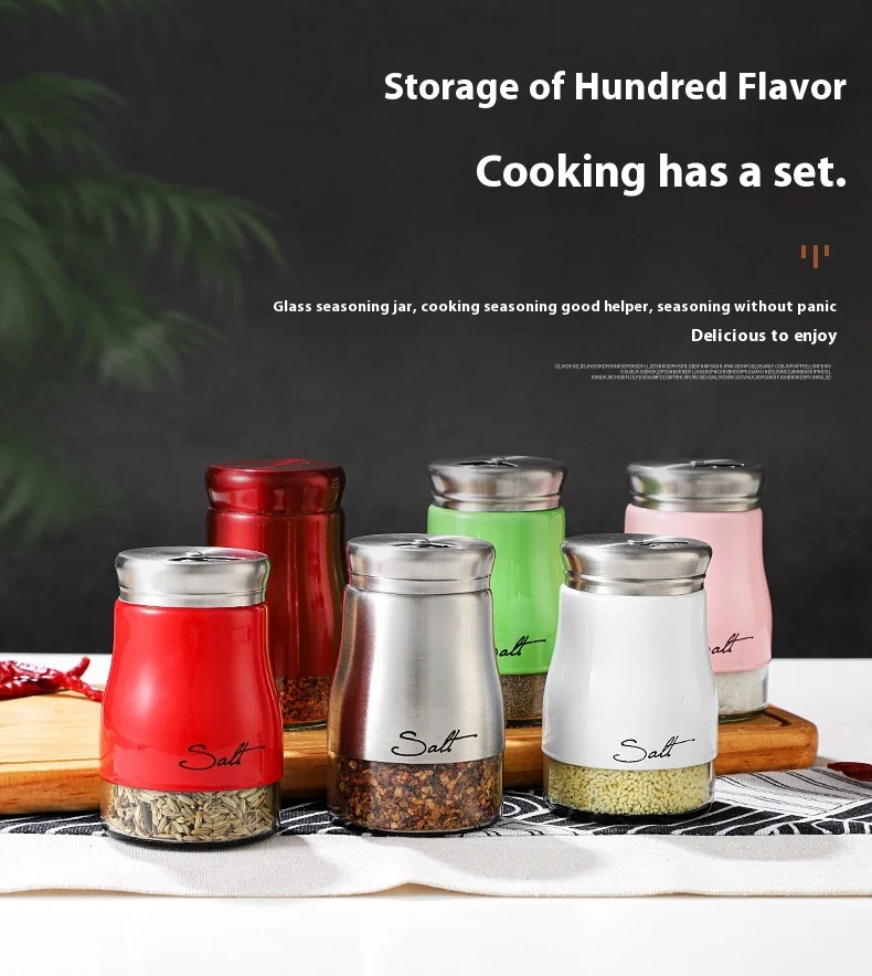product 4oz glass spice jars set 120ml seasoning bottle storage bottles  jars supplier-0