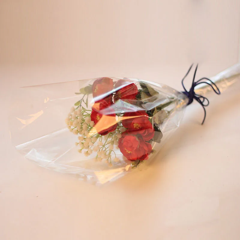 60cm*50m Per Roll Clear Wrapping Paper Plastic Cellophane Bouquet