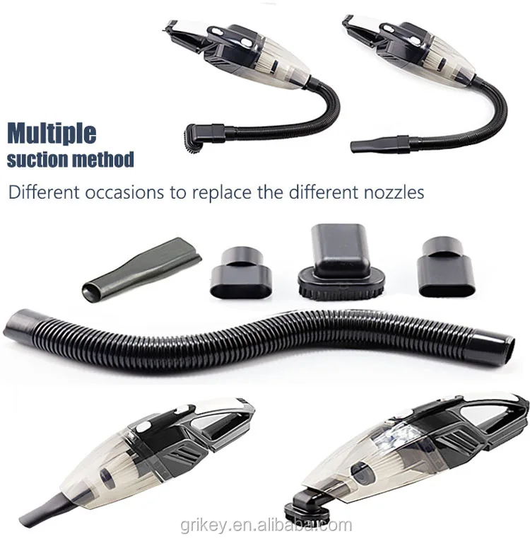Grikey Car Vacuum Cleaner 6000pa Strong Power 2 In 1 Dust Auto Vacuum