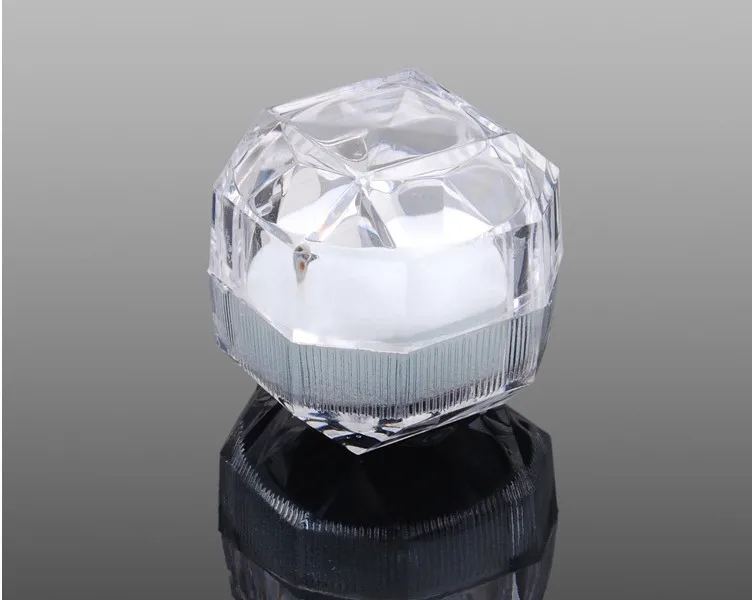 20Pcs Transparent Acrylic Gift Storage Box Jewelry Ring Earrings Organizer Case 