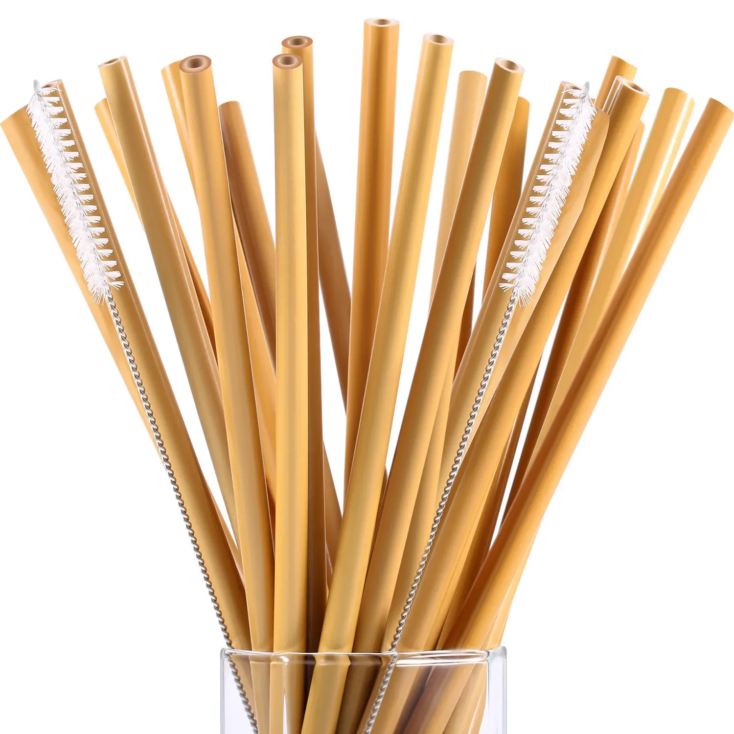 Bamboo Straw Reusable 20cm Organic Straws Bamboo Drinks Natural Wood Straws For Party Birthday Wedding Bar Tool