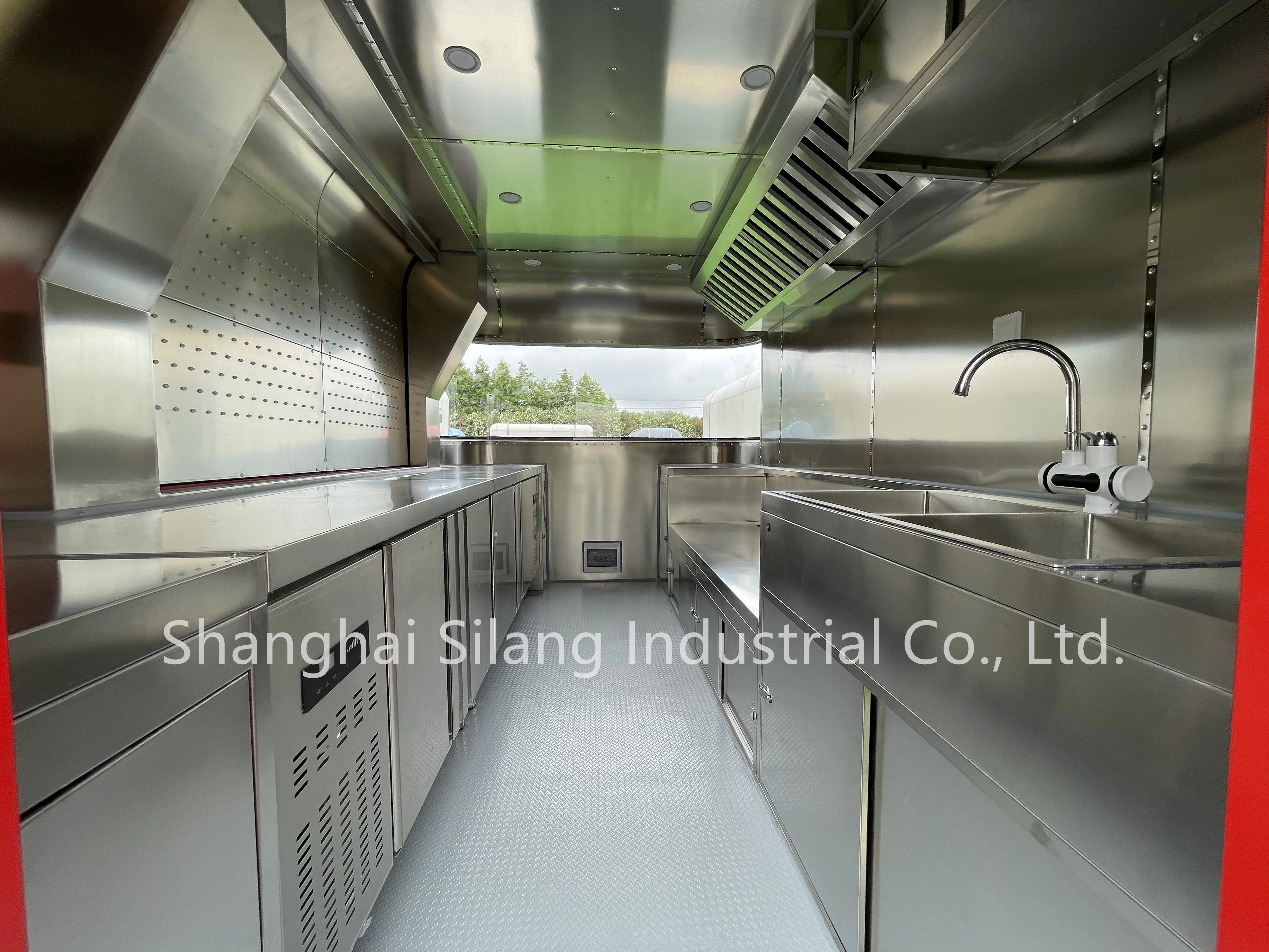 MAICHE New SL-2S Customized Red Mobile Fast Food Trailer BBQ Hot Dog Ice Cream Juice Food Truck details