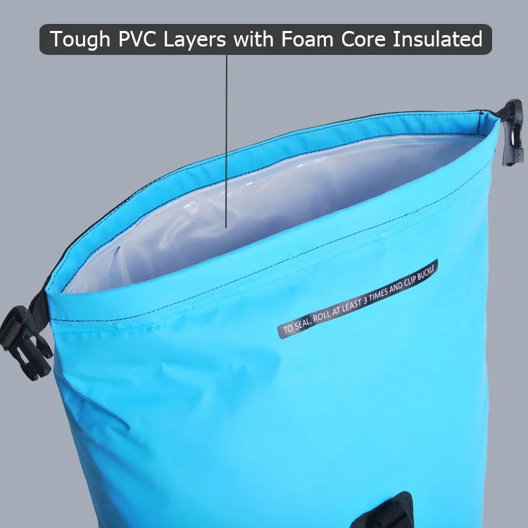 High Quality Backpack Style Cooler Most Popular Roll Top 500d Pvc Foam