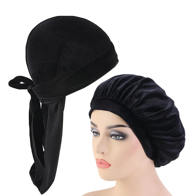 Custom Bonnet With Logo And Wholesale Double Layer Custom Silk Hair Bonnet And Durag Set - Buy ...