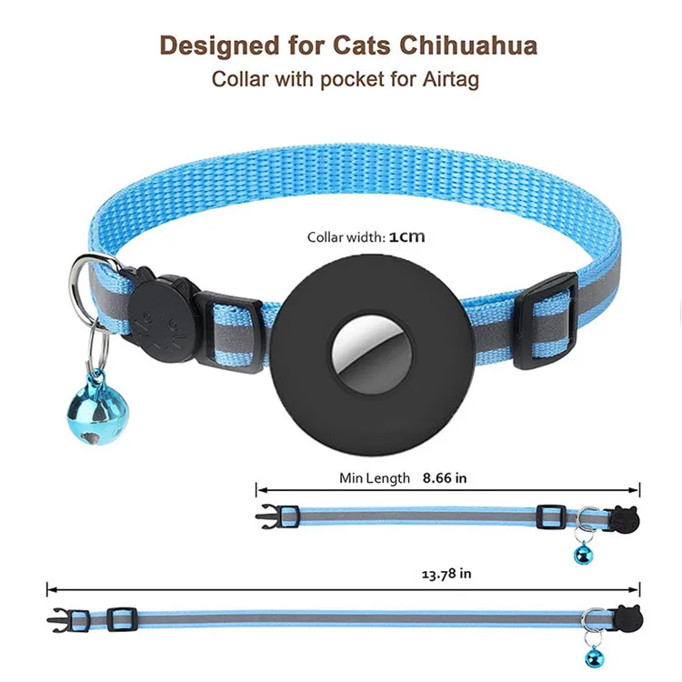 Amazon Hot Selling Airtag Cat Collar With Bell And Safety Buckle