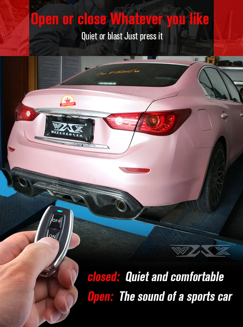 Performance Catback 304 Stainless Steel Exhaust Pipes valvetronic exhaust muffler catback for INFINITI QX70 2013-2021