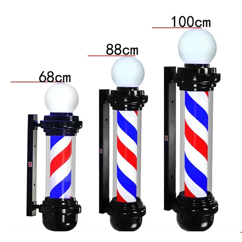 Hair salon turn light hairdressing logo light wall hanging rotating led fashion turn light barber pole