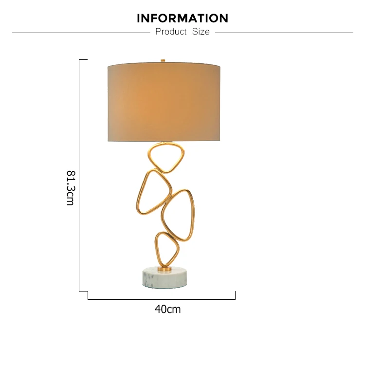 decorative modern gold table lamp