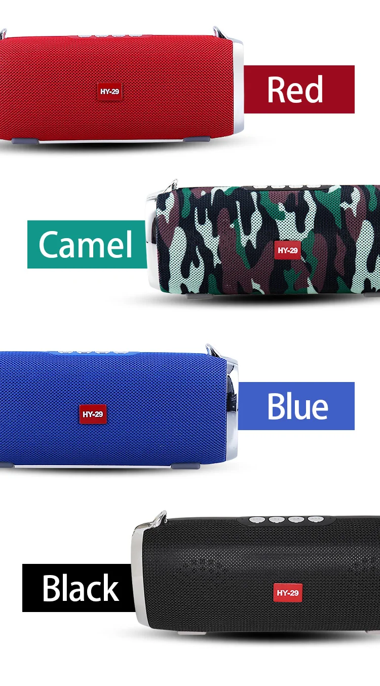 Kinter HY-29 Portable Speaker Wireless MP3 Player Support TF USB Input FM Radio 5W 2 Channel with Audio Line - ANKUX.COM