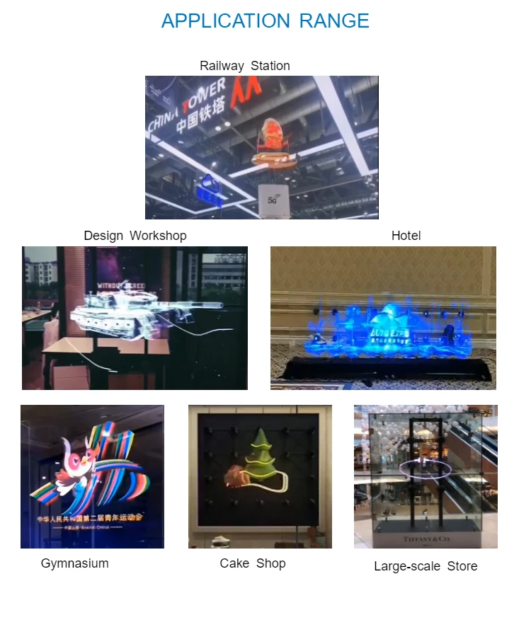 2020 New Four Blades 1920*1080 Indoor Advertising Hologram 3D Holographic Naked Eyes 3D Led Fan With Wifi App Control