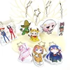 vograce new products custom printed logo mini fabric pillow keychain plush soft keyring