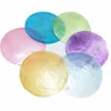 Dyed Colourful Round Capiz Shell with hole Used For Wind Chime/ shell lighting fixture